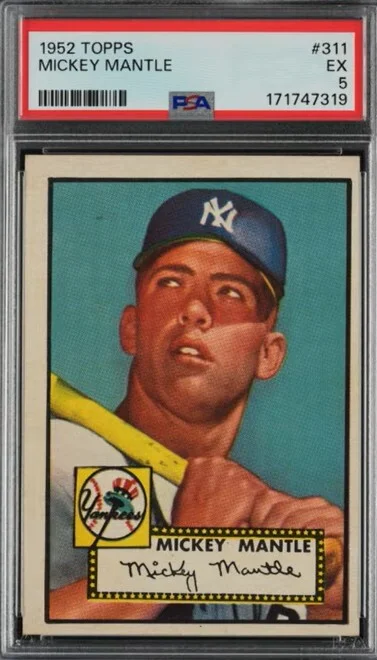 1952 Topps Mickey Mantle PSA 5 Card Set for Public Sale at The Philly Show