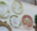 Vintage decorative plates on wall