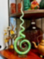 Green Murano glass sculpture