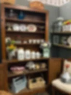 Antique cabinet with farmhouse kitchen décor