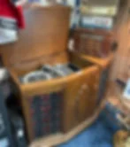 Antique record player cabinet