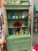 Antique painted hutch
