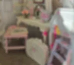 Vintage furniture painted for little girl's room