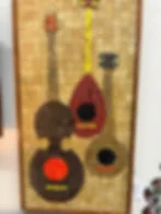 Vintage musical instrument mosaic