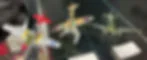 Three die cast model airplanes