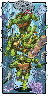 TMNT “Cowabunga!” Art Print by Hernan Carracedo x Bottleneck Gallery