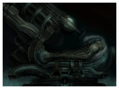 Alien / Prometheus “Space Jockey” Art Print by Carlos Huante x Bottleneck Gallery