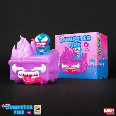 San Diego Comic-Con 2026 Exclusive Venom Dumpster Fire Vinyl Figures by 100% Soft x Marvel Comics